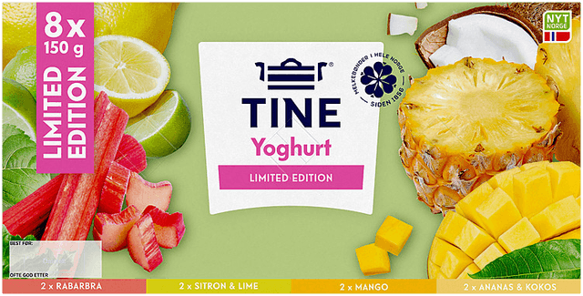Yoghurt Sesong Vårfrisk 8x150g Tine