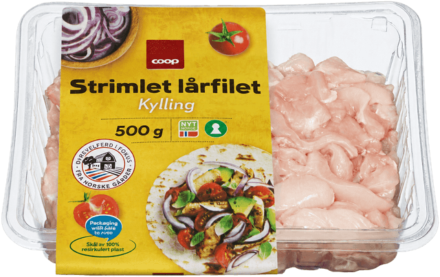 Coop Kylling Strimlet Lårfilet 500g