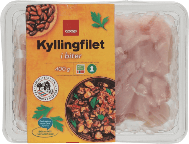 Coop Kyllingfilet i biter 400g