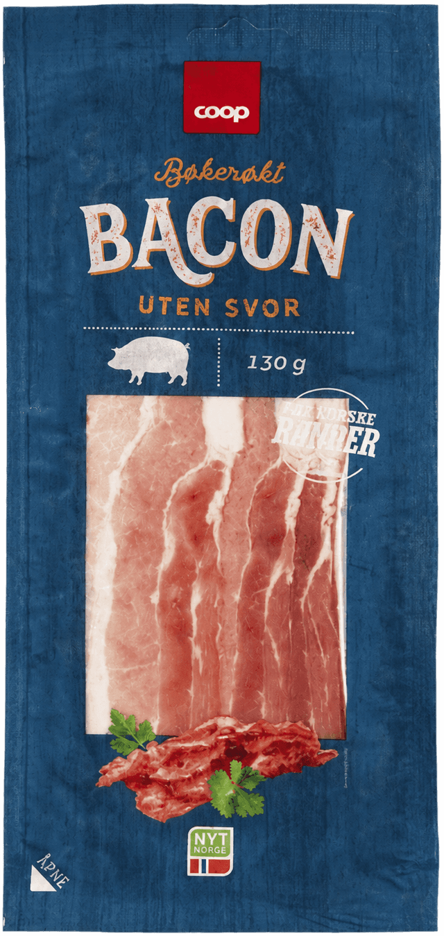 Coop Bacon uten Svor 130g