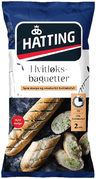 Hvitløksbaguetter 175gx2stk Hatting