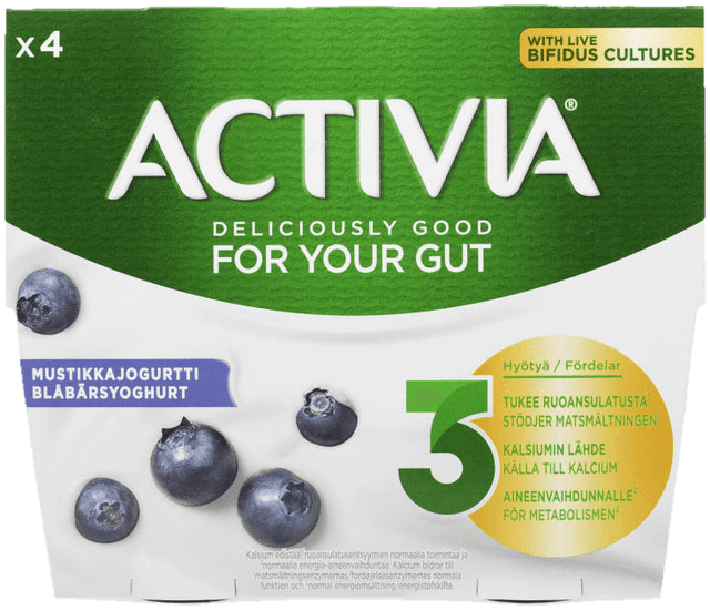 Activia Yoghurt Blåbær 4x125g