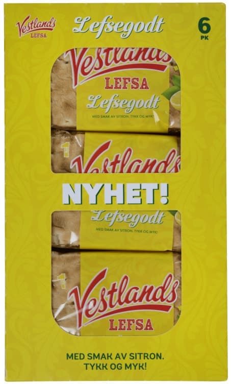Vestlandslefsa Singelpakkede Sitron 345g