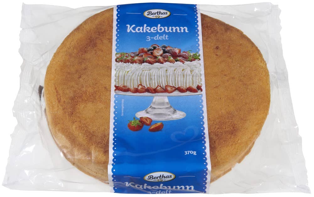 Kakebunn i 3 deler 370g Berthas