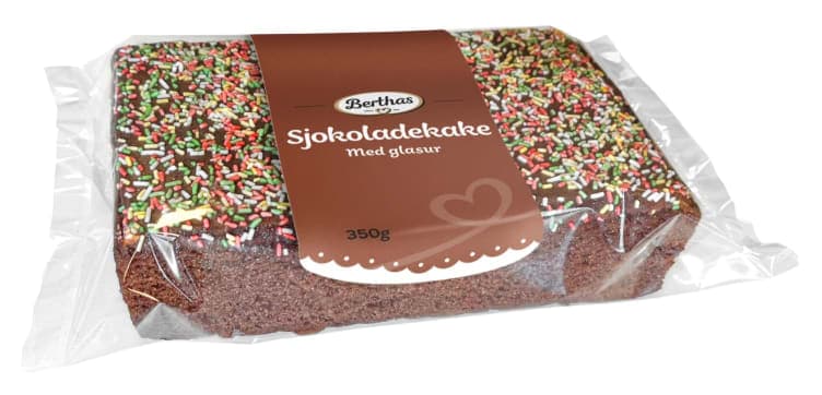 Sjokoladekake m/Glasur 360g Berthas