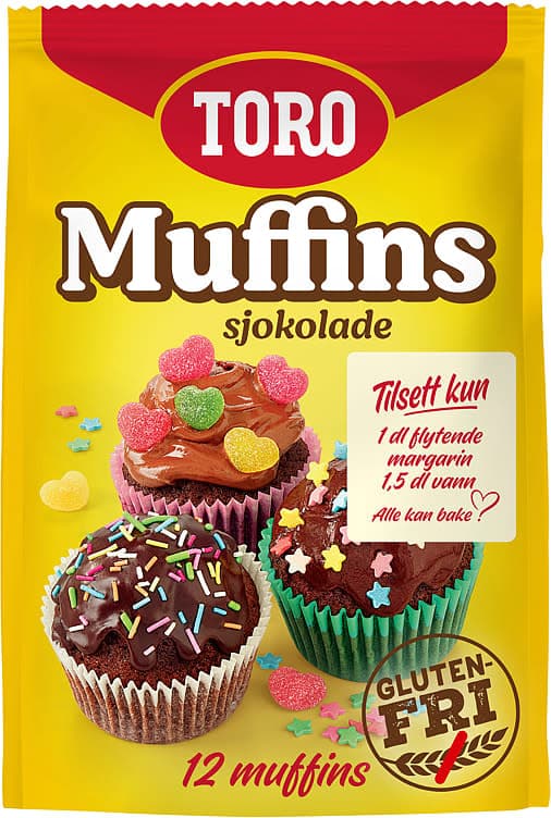 Muffins Mix Sjokolade 342g Toro 338 g
