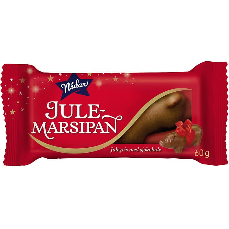 Marsipangris Liten m/Sjokolade 60g Nidar