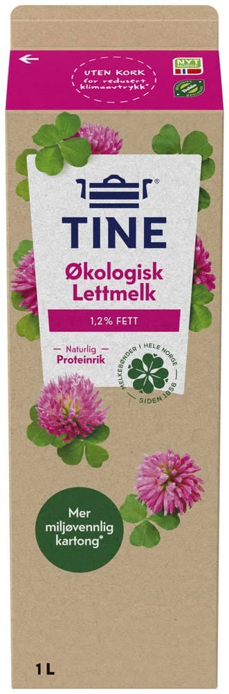 Tine Økologisk Lettmelk 1,2%, 1 l