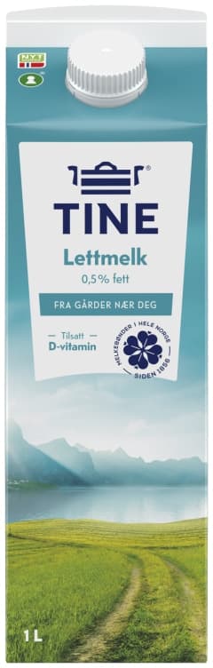 Lettmelk 0,5% 1l Tine