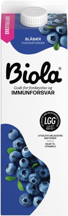 Biola Syrnet Melk Blåbær 1000g Tine