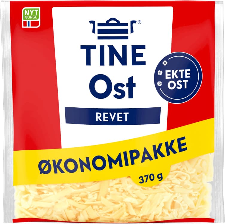 Ekte Revet Ost Økonimipk 370g Tine