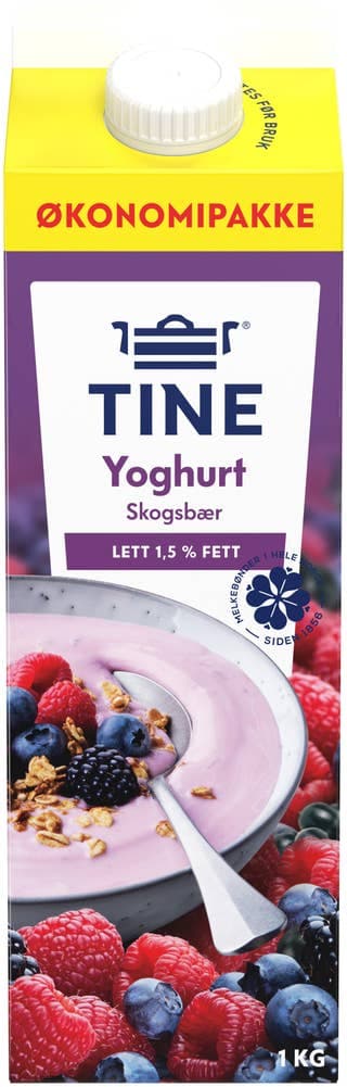 Yoghurt skogsbær 1 kg 1000 ml