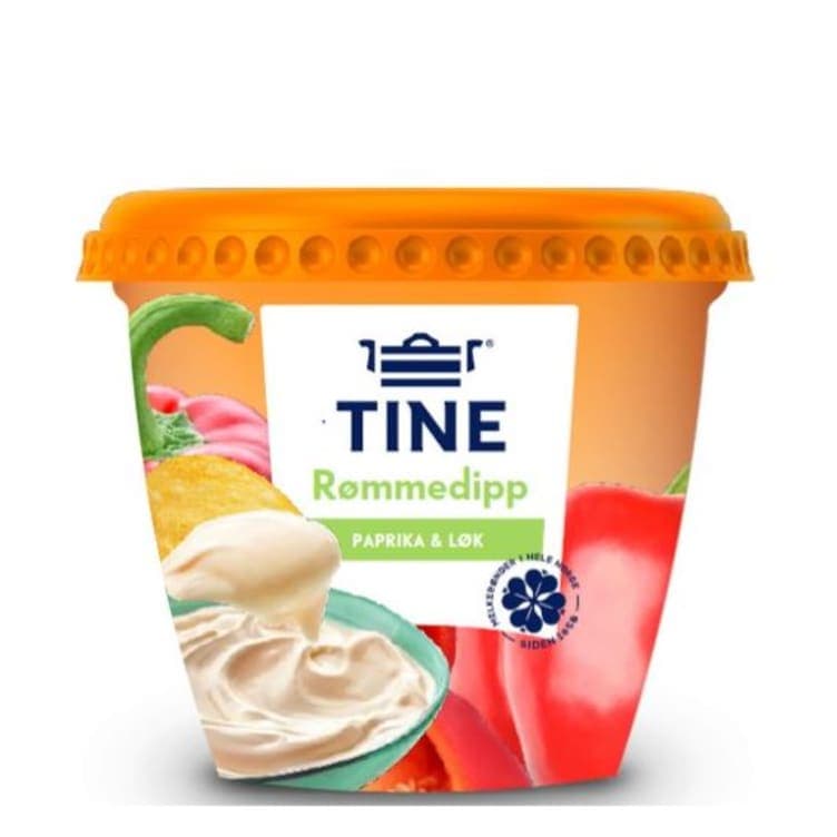 Rømmedipp 10% Paprika&Løk 300g Tine