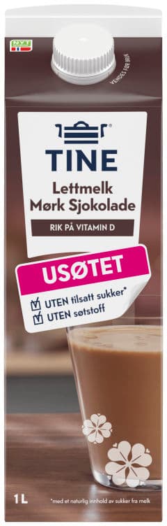Sjokolademelk Mørk uten 1l Tine