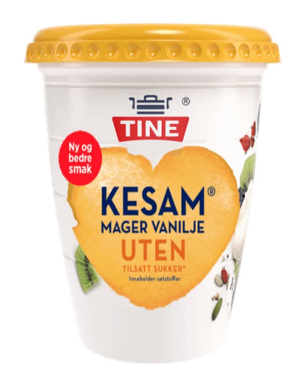 Kesam Mager Vanilje uten 420g Tine