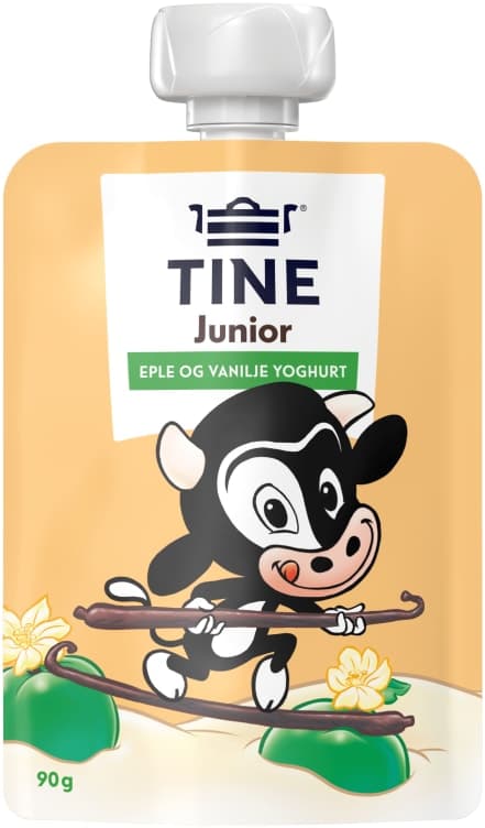 Yoghurt 0% m/Eple&Vanilje Junior 90g Tine