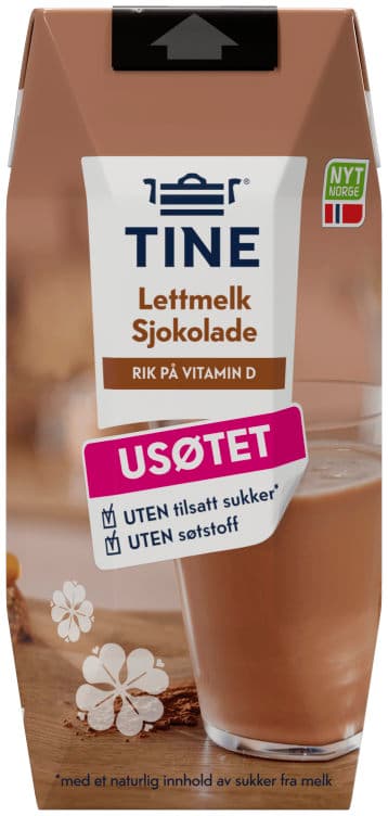 Lettmelk Sjokolade Usøtet 330ml Tine