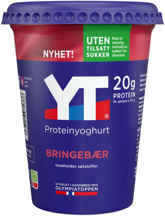 Yt Proteinyoghurt Bringebær 430g Tine