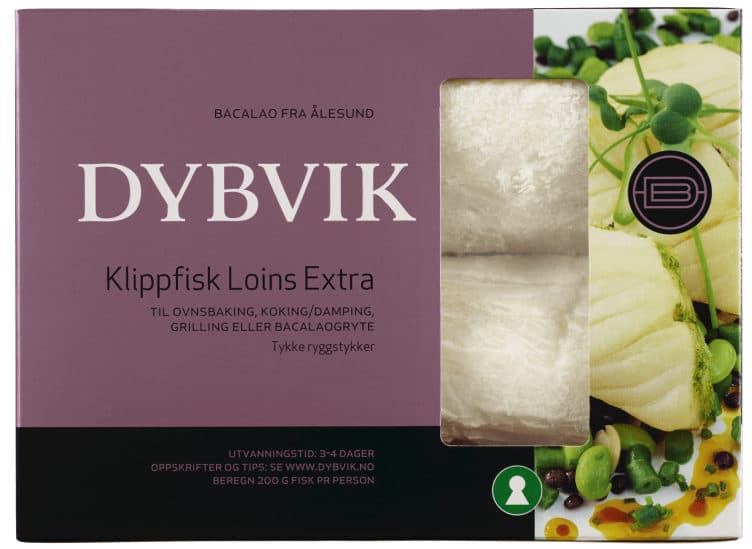 Klippfisk Loins Extra 400g Dybvik