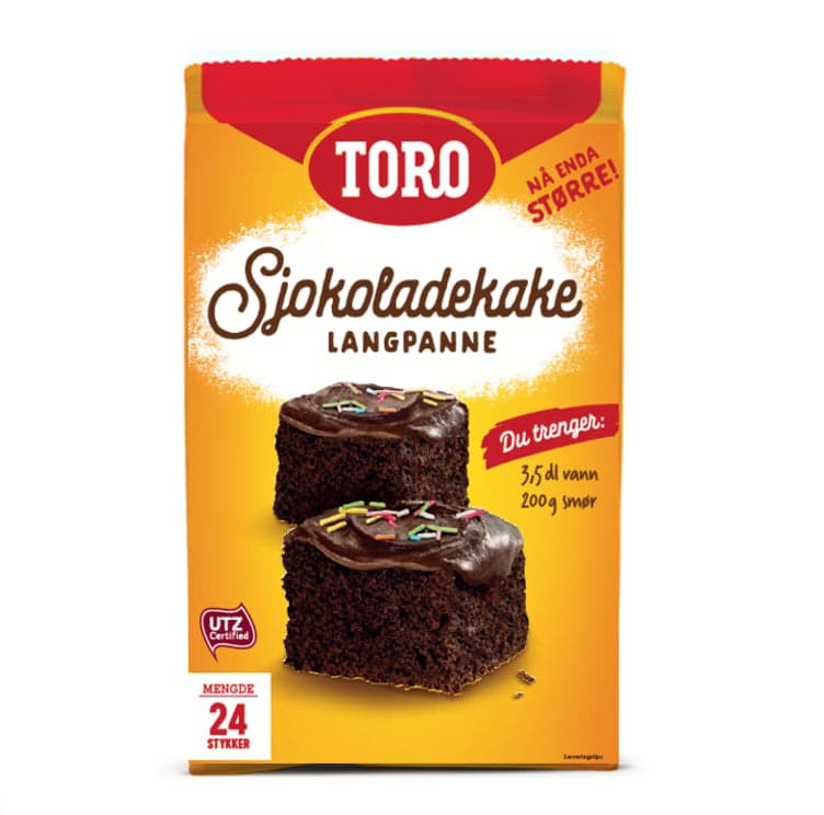 Sjokoladekake Langpanne 854g Toro
