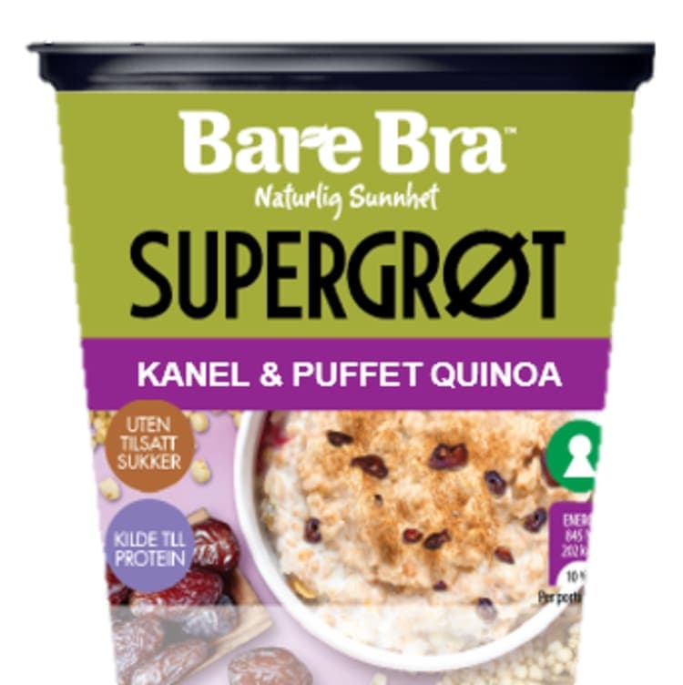 Supergrøt Kanel&Puffet Quinoa 54g Bare Bra