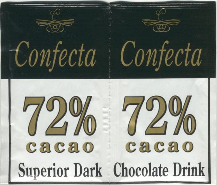 Choco Mørk 72% Lavkalori 2pos Confecta 2 stk