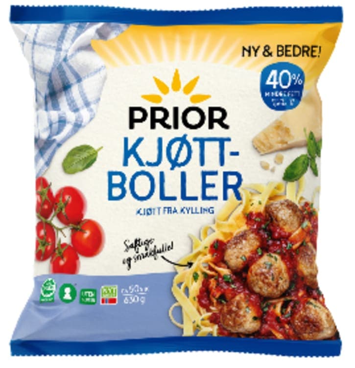 Kjøttboller Av Kylling 630g Prior