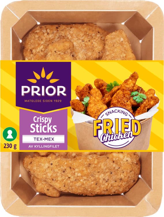 Crispy Sticks Kylling 230g Prior