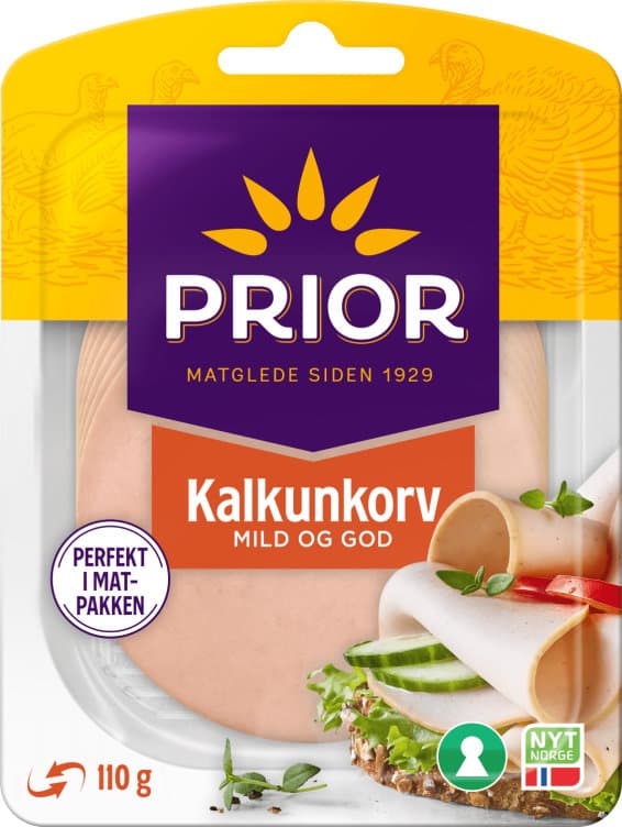 Kalkunkorv Naturell 110g Prior
