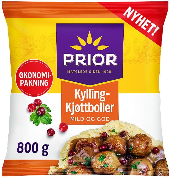 Kjøttbolle Av Kylling 800g Prior