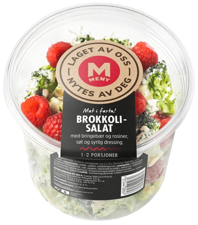 Brokkolisalat m/Bringebær pr stykk