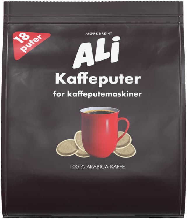 Ali Mørkbrent Kaffeputer 18stk 126 stk