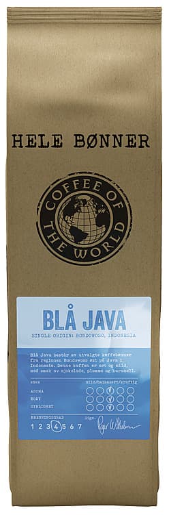 Blå Java Hele Bønner 700g Cotw