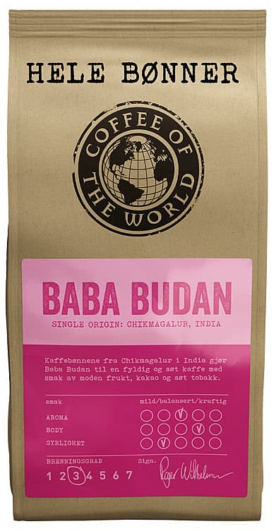 Baba Budan Hele Bønner 340g Cotw