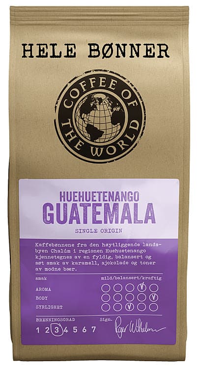 Huehuetenango Guatemala Hele Bønner 340g Cotw