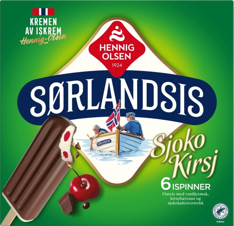 Sjokokirsj 6stk Hennig-Olsen
