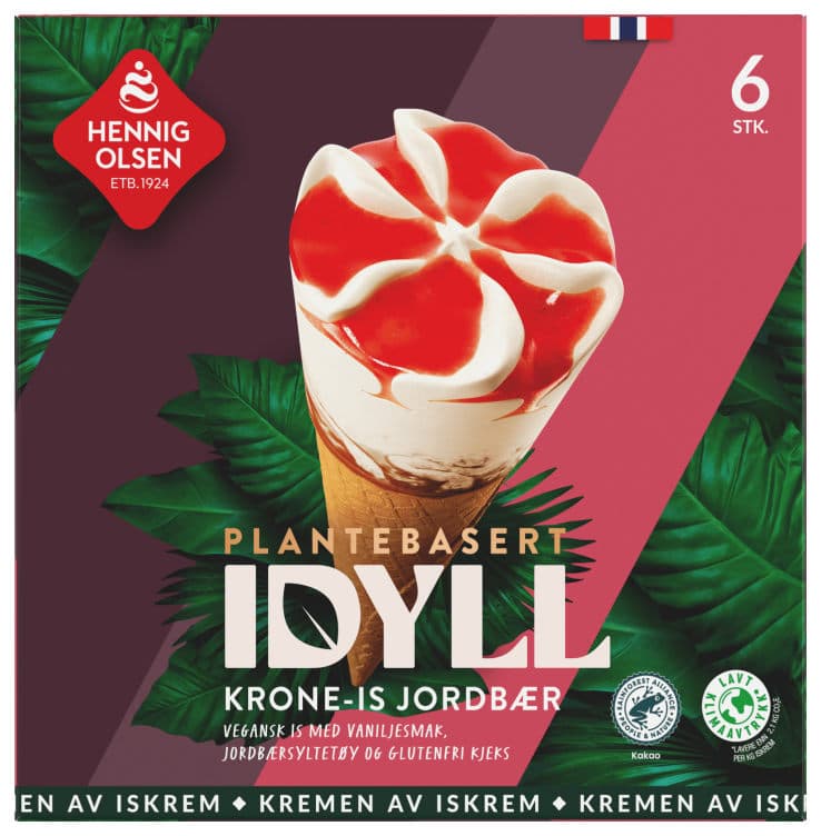 Idyll Jordbær Plantebasert 6pk Hennig-Olsen 6 ml