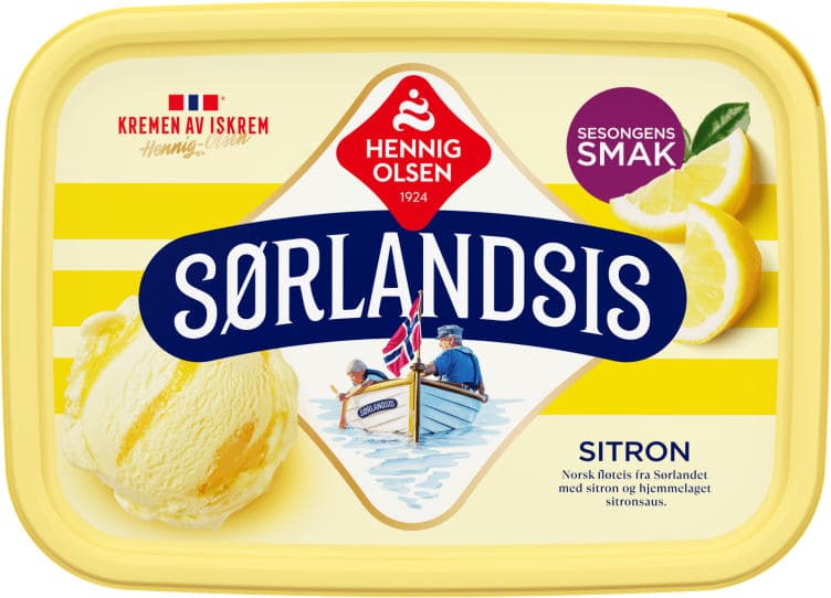 Sørlandsis Fløteis m/Sitron 1l Hennig-Olsen