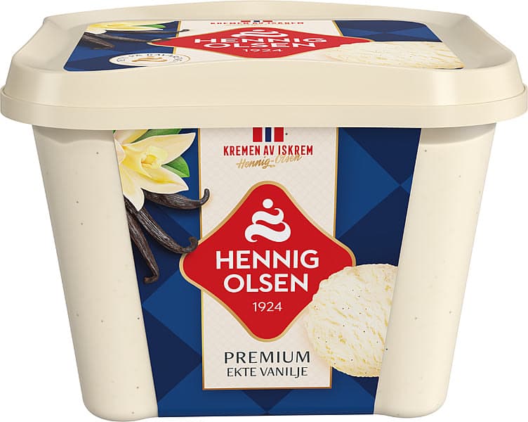 Fløteis Premium Ekte Vanilje 850ml Hennig-Olsen