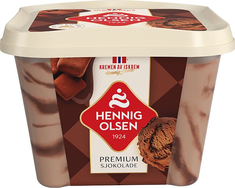 Fløteis Premium Sjokolade 800ml Hennig-Olsen