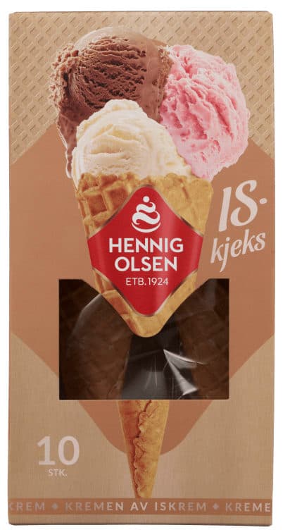 Iskjeks 10stk Hennig-Olsen 125 g