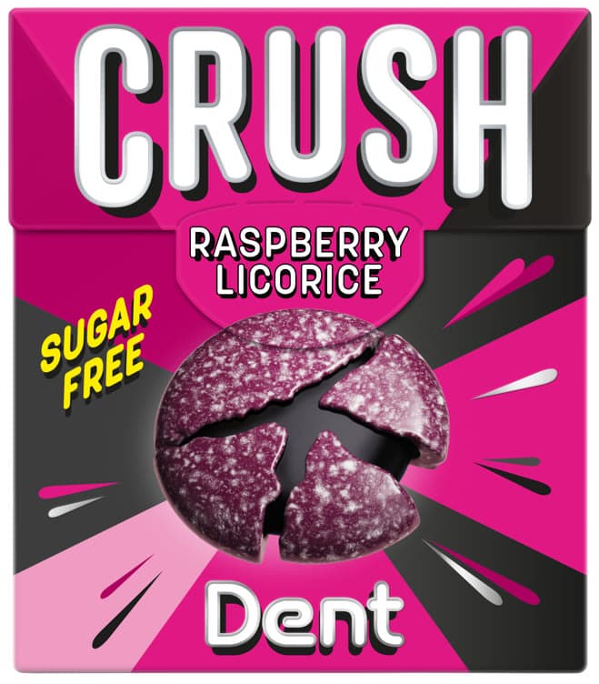 Dent Crush Raspberry Licorice 25g