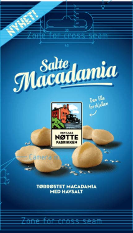 Macadamia Nøtter Havsalt 60g Dln