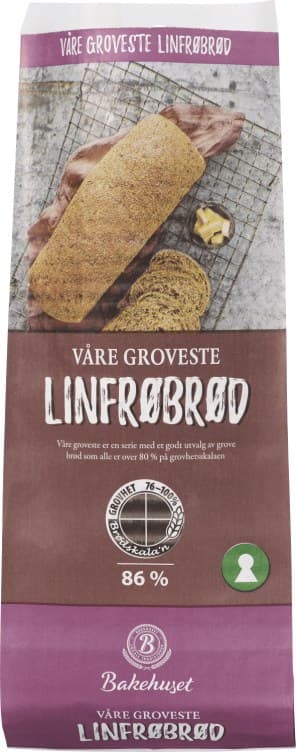 Linfrøbrød Våre Groveste 750g Bakehuset