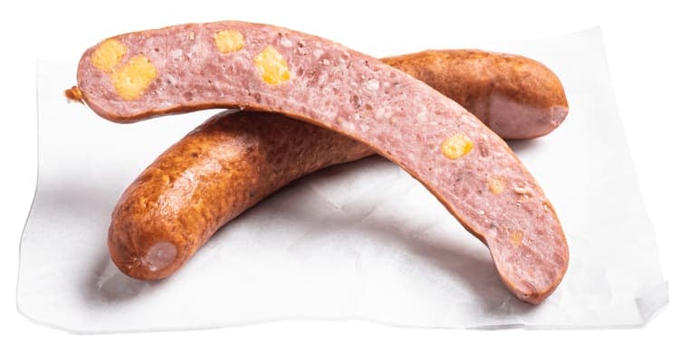 Røkt Anguspølse m/Cheddar&Pepperkorn 65g pr stykk 1 stk