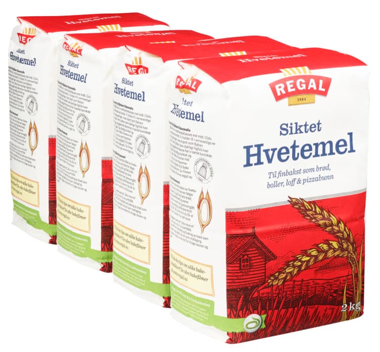 Siktet Hvetemel 4x2kg 8000 stk