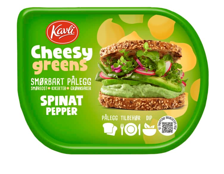 Cheesy Greens Pålegg m/Spinat&Pepper 165g Kavli