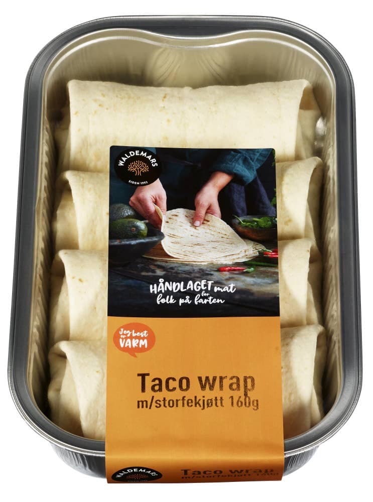 Taco Wrap med Storfekjøtt 4stk Waldemars