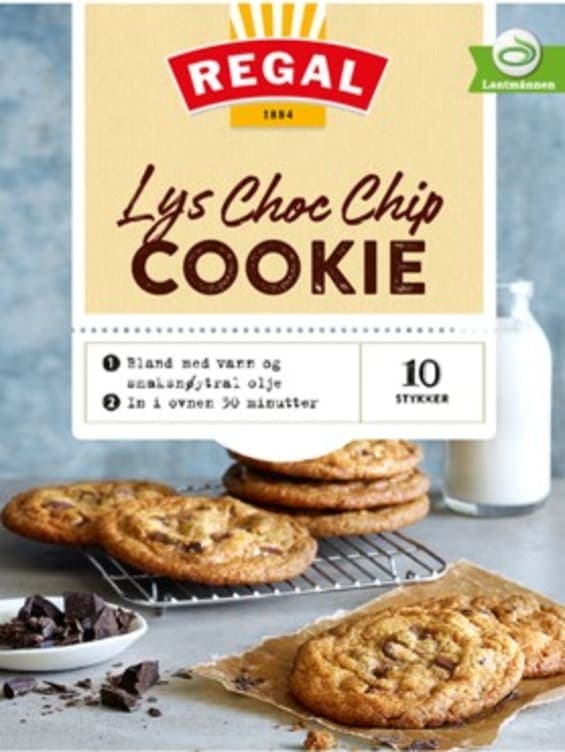 Cookies Choc Chip Lys Kakemix 300g Regal