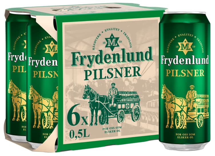 Frydenlund Pilsner 0,5lx6 boks 3000 ml
